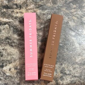 Summer Fridays Lip Butter Balm Duo - Pink Sugar and Brown